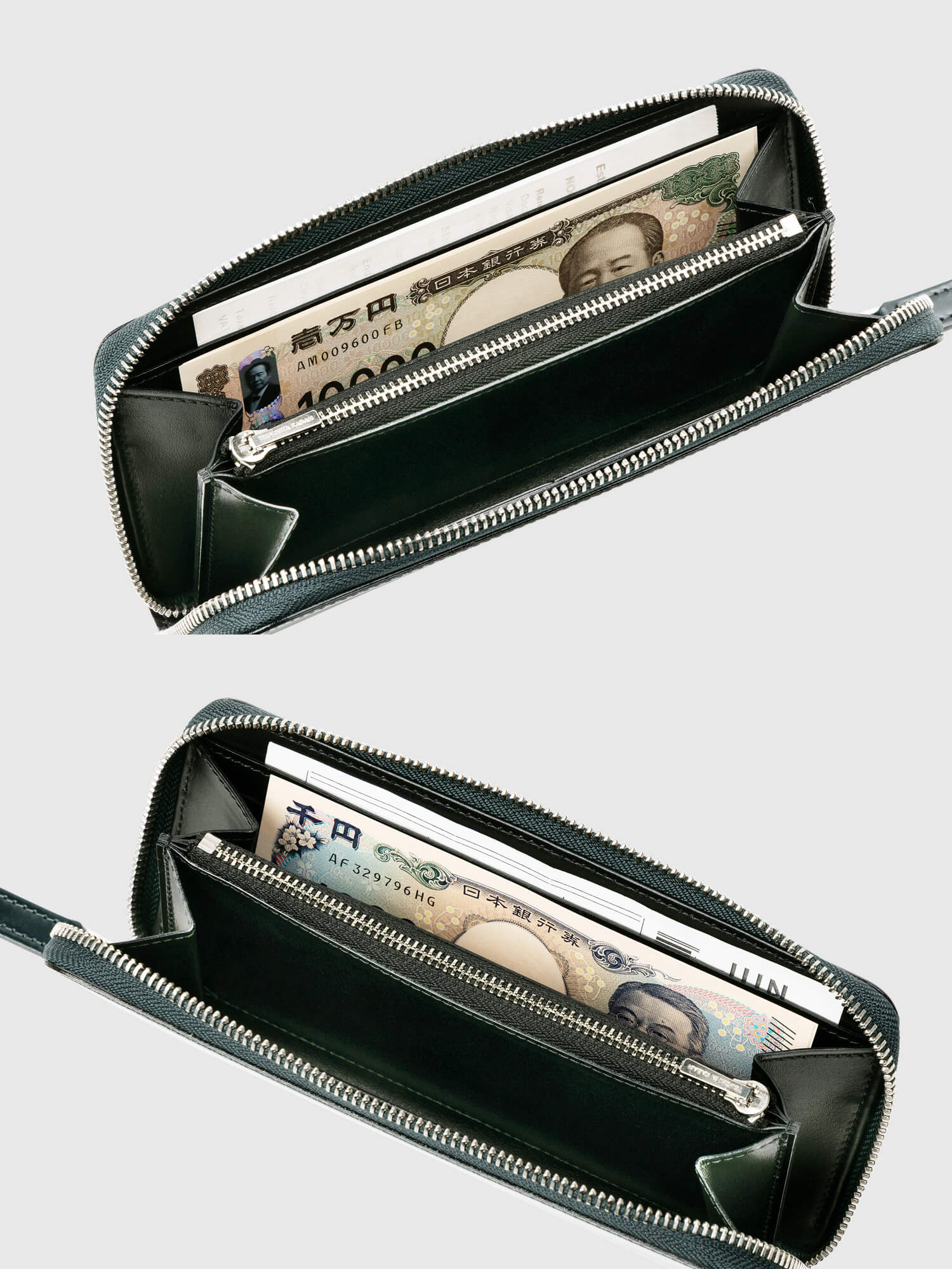 【新発売・数量限定色】コードバン ファスナーロングパース 002