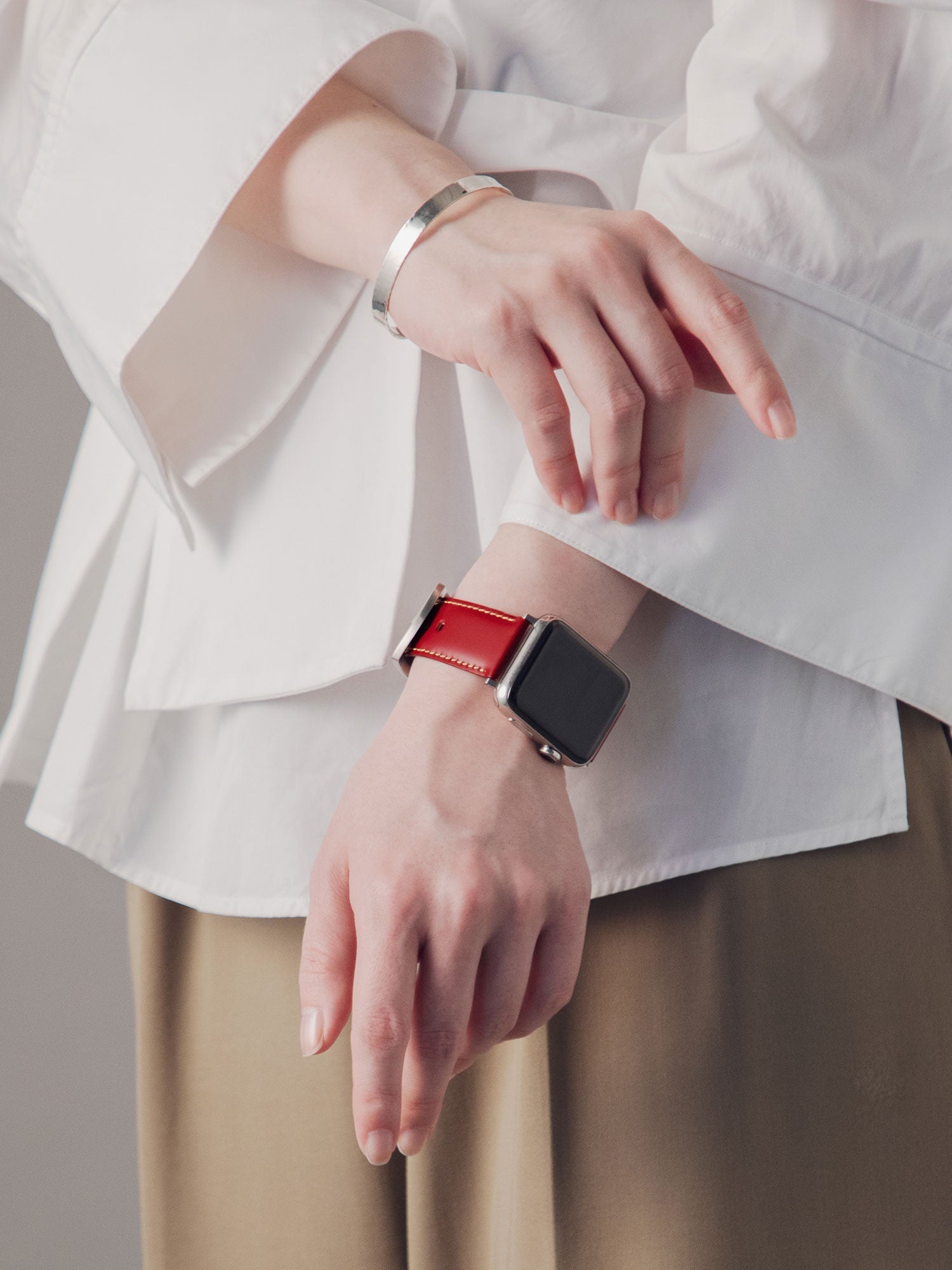 レザーウォッチバンドAppleWatch用(Rコードバン)