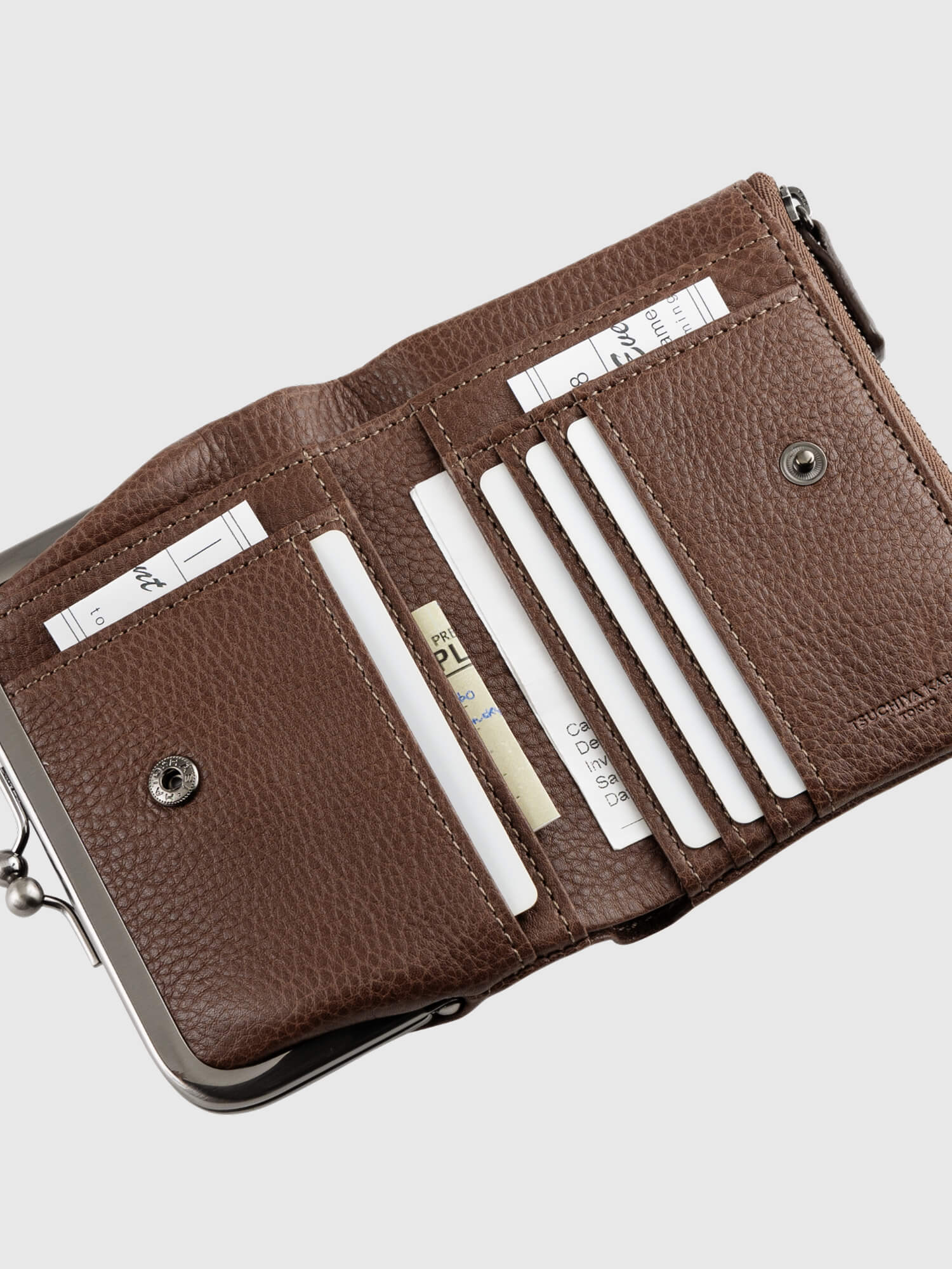 【数量限定色】トーンオイルヌメ がま口ポケット財布