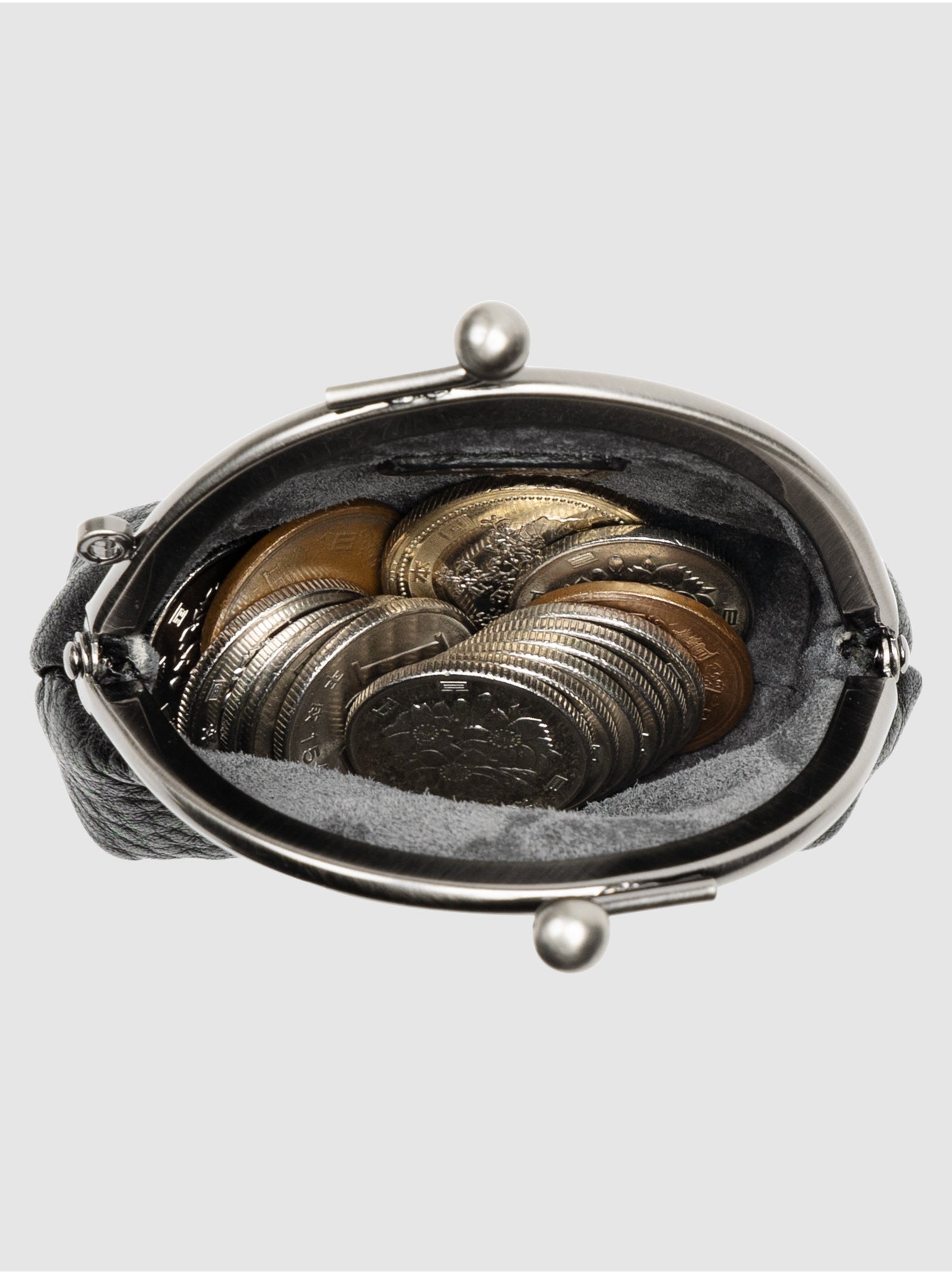 【数量限定色】トーンオイルヌメ ミニがま口