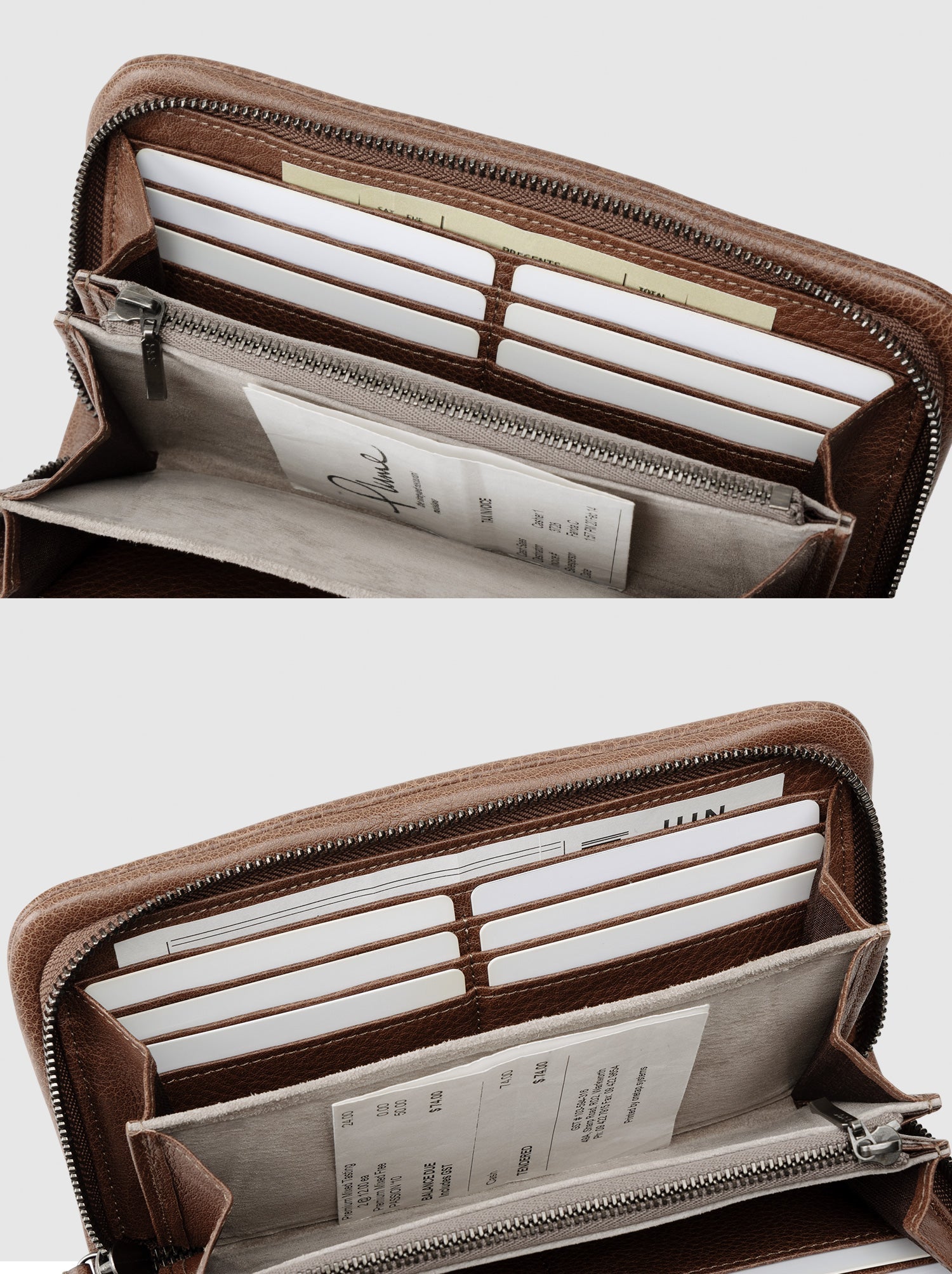 【数量限定色】トーンオイルヌメ クッションファスナー長財布