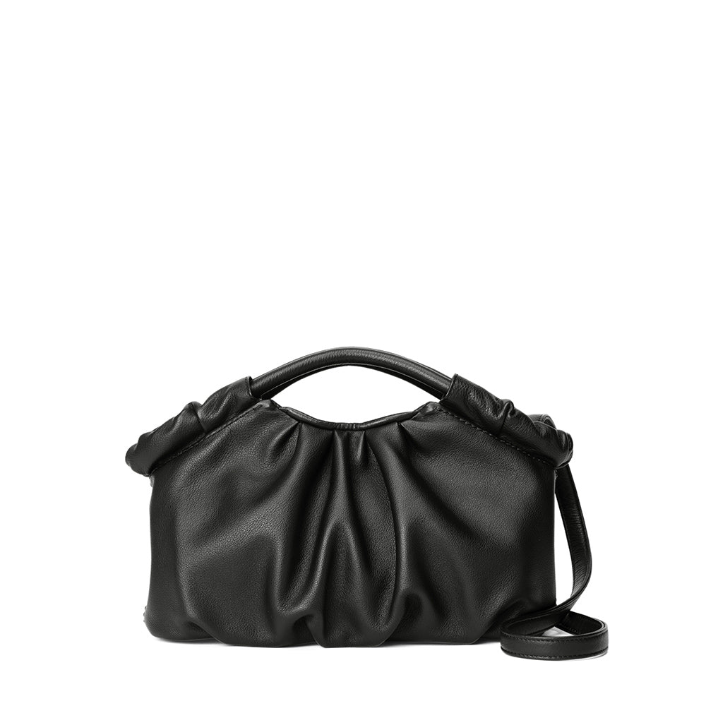 深いブラックで綺麗な鞄です✨美品✨土屋鞄　牛革ショルダーバッグ　ディアリオ ギャザーショルダー　黒