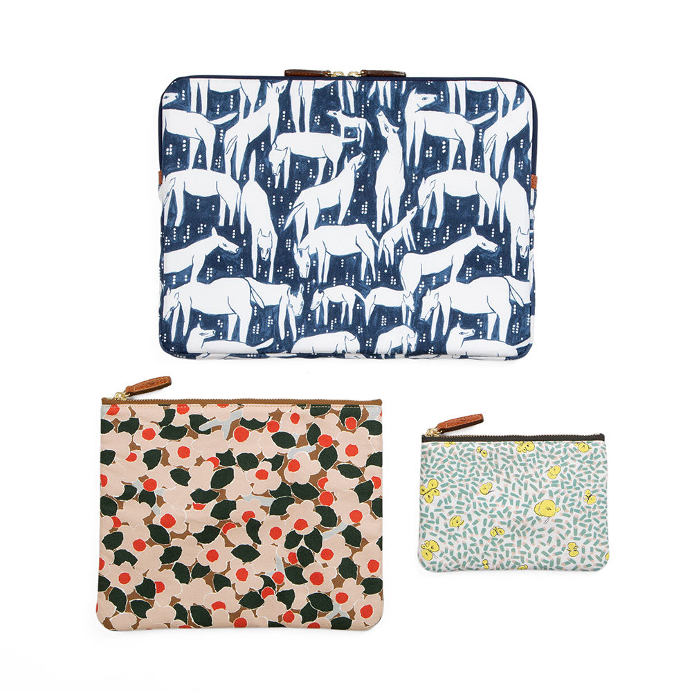 【数量限定型】 ポーチセット (土屋鞄×ミナ ペルホネン)