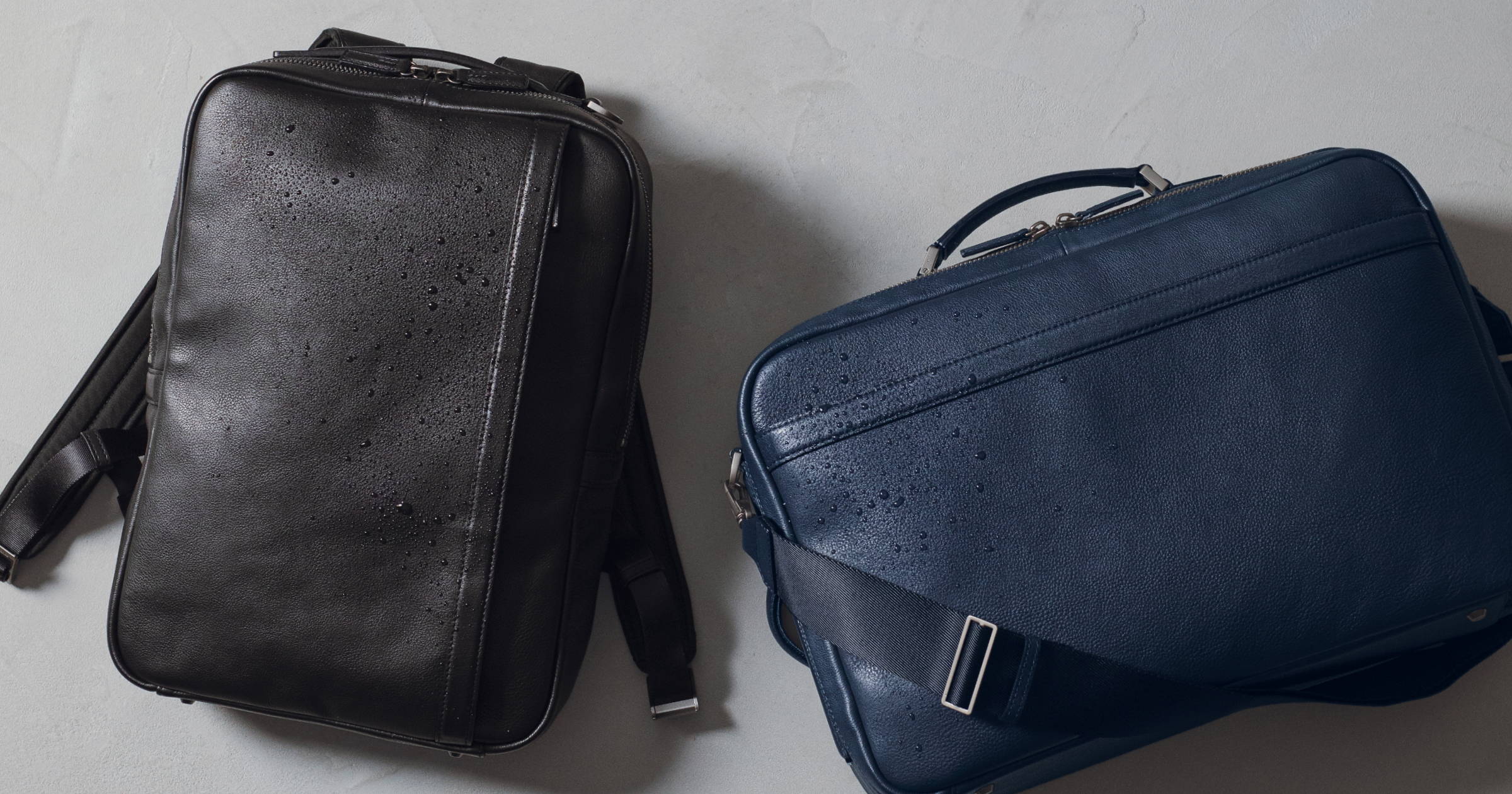 防水レザーシリーズに バックパック＆ 3wayバッグが登場
