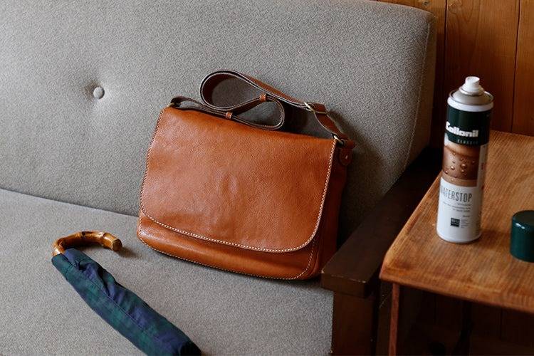 革のメンテナンス 02. 水や汚れから守る、防水ケア