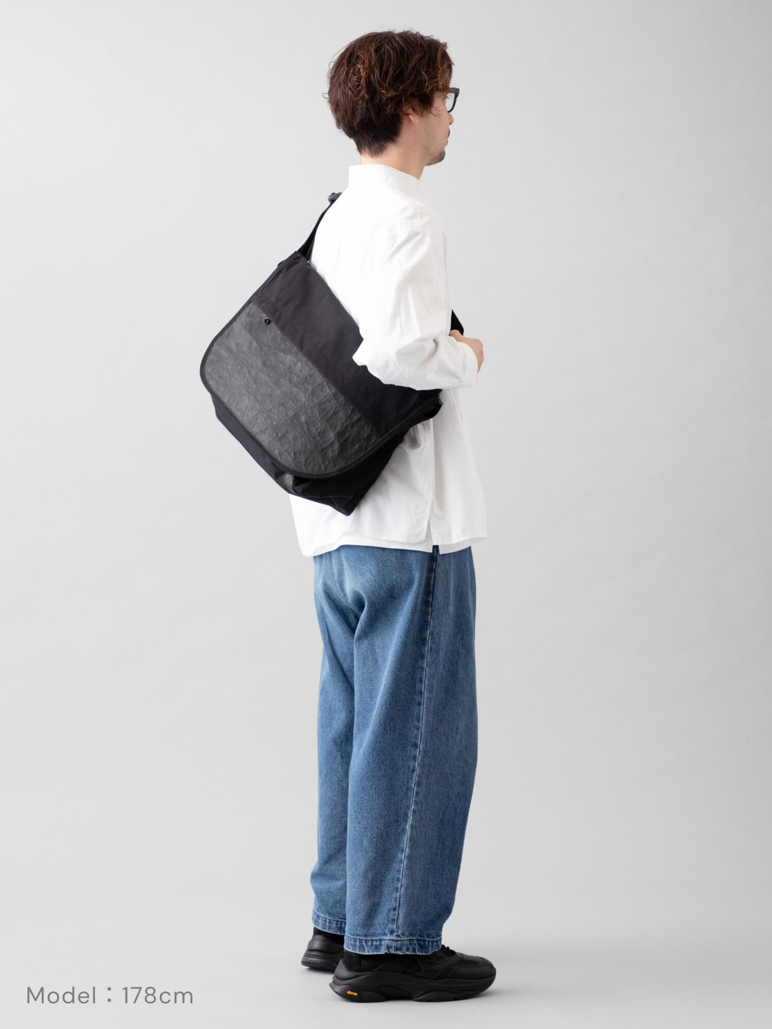 CORDURA®×レザー コンビメッセンジャーバッグ Large – ショルダー