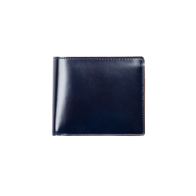 土屋鞄　コードバン二つ折り財布　限定色ネイビー