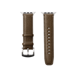 【数量限定型】レザーウォッチバンド Apple Watch用  (バケッタミリングレザー) ブラウングレー / L