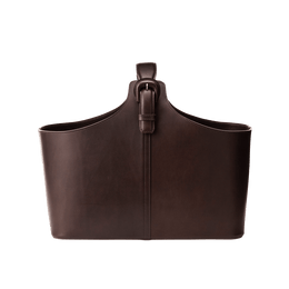 ホームコレクション レザーバスケット Large チョコ