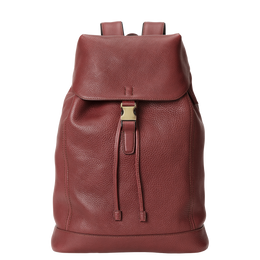 【数量限定色】トーンオイルヌメ フラップバックパック ダークレッド