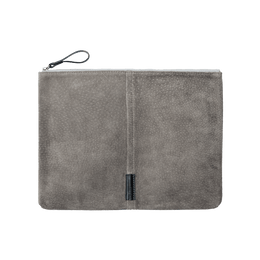 スエードポーチ Large グレー